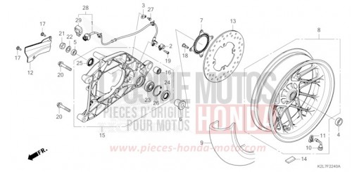 REAR WHEEL/SWINGARM ADV350AR de 2024